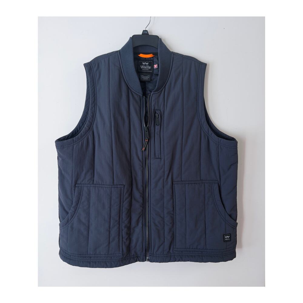 Walls Men's Quilted Work Vest rugged, timeless utility style sz 2XL workwear